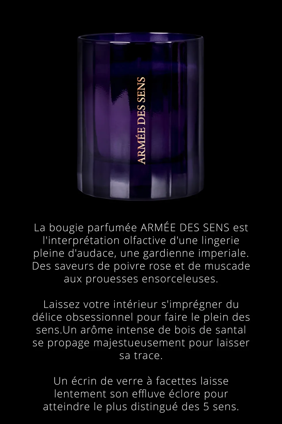 Armée des SensBougie d'ambiance notes Orientales