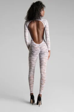 FlashbackCatsuit manches longues dos ouvert