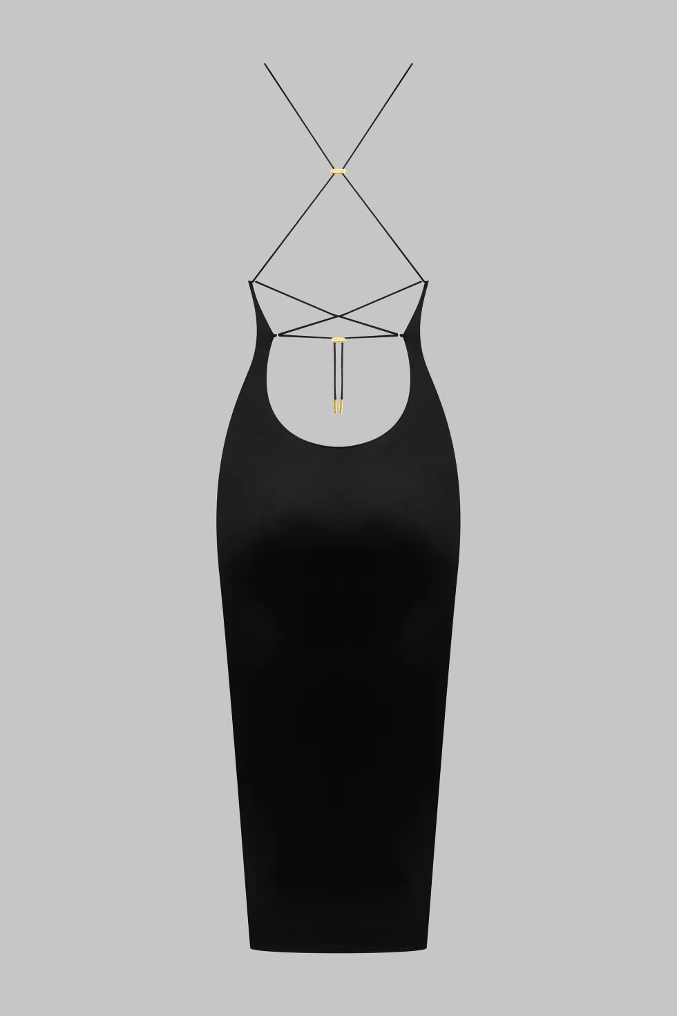 French KissRobe midi dos ouvert