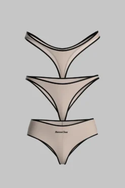 La ParisienneSet de 3 Bas Beige Foncé