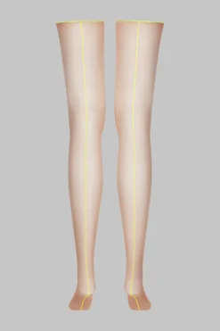 LegwearBas coupés roulés couture fluo 20D