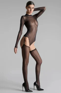 LegwearBas coupés roulés coutures côtés 20D