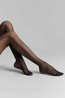 LegwearBas coupés roulés coutures côtés 20D