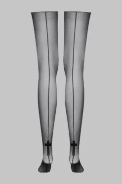 LegwearBas coupés roulés coutures Croix 20D