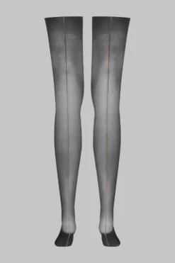 LegwearBas coupés roulés couture Lurex 20D - Noir/Or