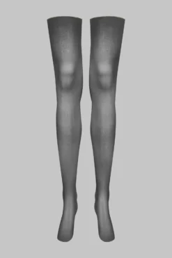 LegwearBas coupés roulés couture Lurex 20D - Noir/Or
