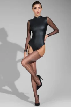 LegwearBas coupés roulés glacés 20D - Chocolat