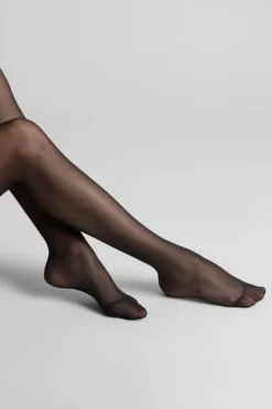 LegwearBas coupés roulés voile soyeux 20D - Noir