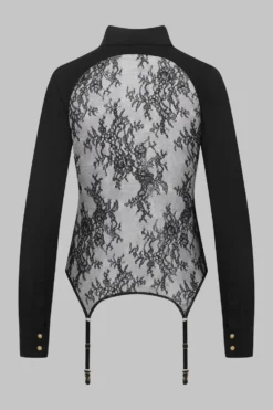 Le Vestiaire032 Chemise porte-jarretelles dos dentelle