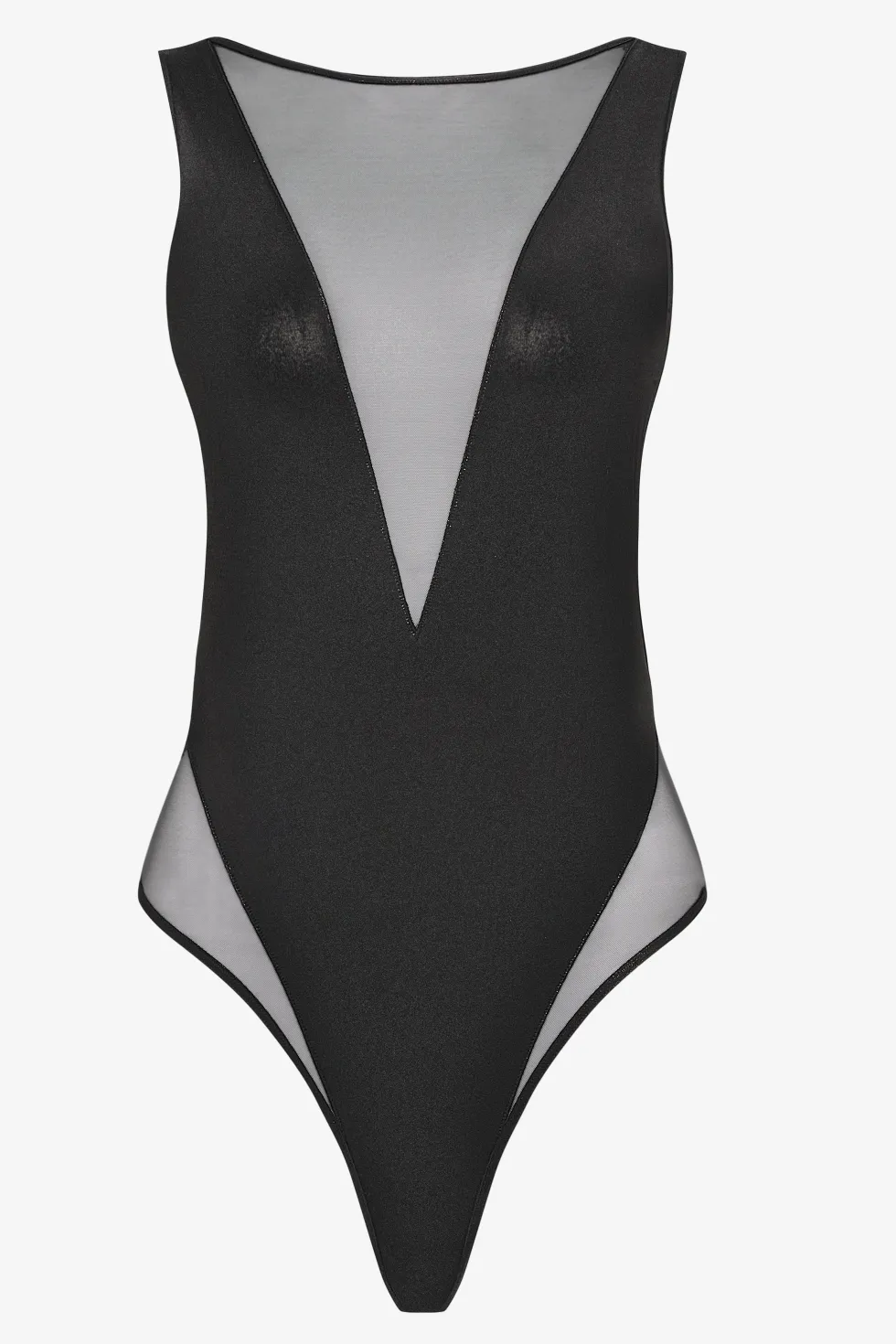 MinuitMaillot de bain une pièce col V transparent
