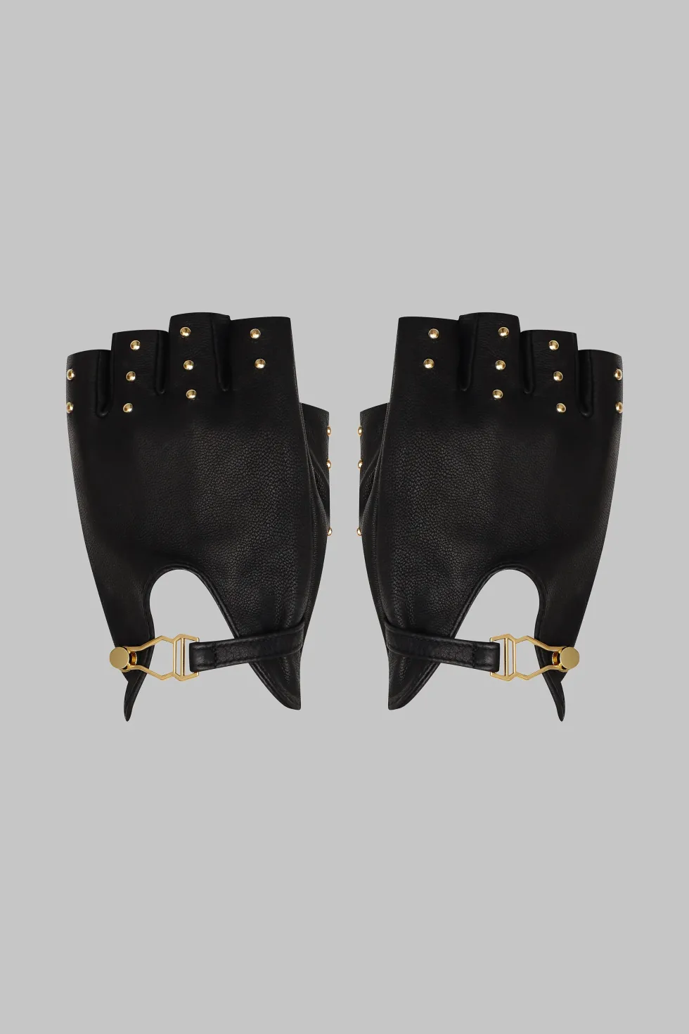 Mitaines cuir cloutées