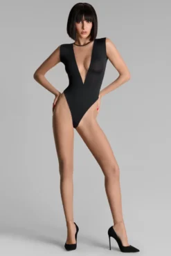 Pure TentationCatsuit col V manches longues