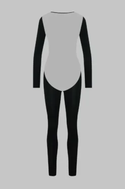 Pure TentationCatsuit manches longues dos transparent