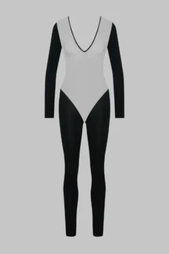 Pure TentationCatsuit manches longues dos transparent