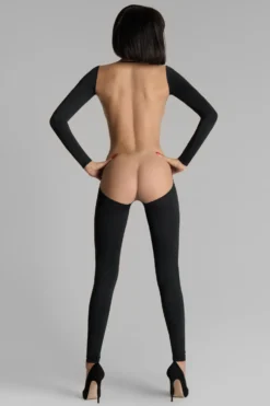 Pure TentationCatsuit manches longues dos transparent