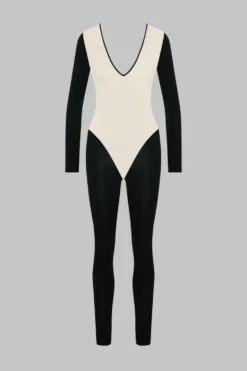 Pure TentationCatsuit manches longues dos transparent