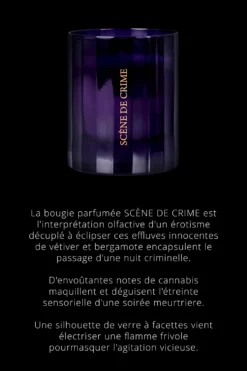 Scène de CrimeBougie d'ambiance notes Métalliques